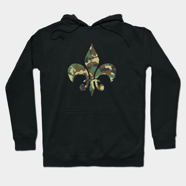 CAMO Fleur Del Lis NOLA New Orleans Hoodie by TeeCreations